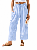 Gingham Wide Leg Pants – Casual Loose Fit