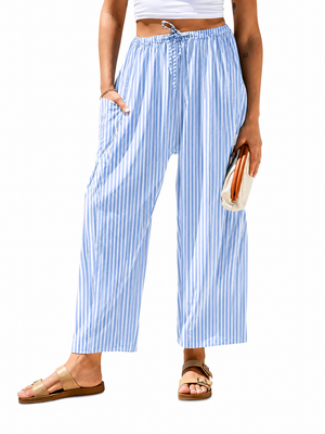 Gingham Wide Leg Pants – Casual Loose Fit