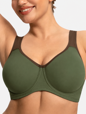 Plus Size Sports Bra for Women – Full Coverage, Soft Support, Wide Strap Workout Bra