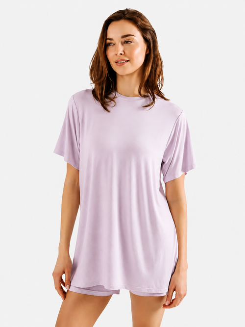 Ultra-Soft Cooling Sleep Shirt & Shorts Set