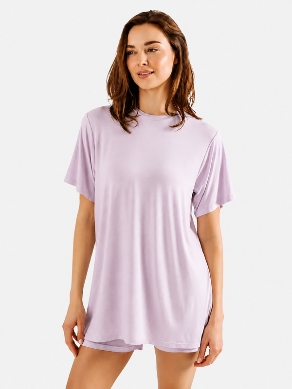 Ultra-Soft Cooling Sleep Shirt & Shorts Set