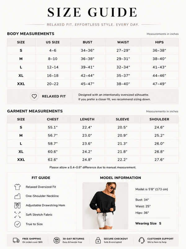 Ultra-Soft One-Shoulder Drawstring Pullover