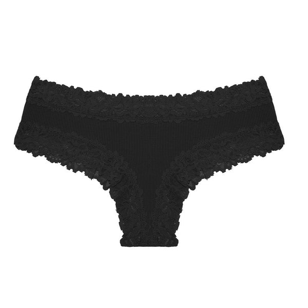 5 Pack Women’s Cute Cotton Underwear – High Waist Seamless Bikini Briefs with Lace Trim