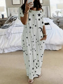 Women's Butterfly Heart Tie-Dye Nightgown with Pockets