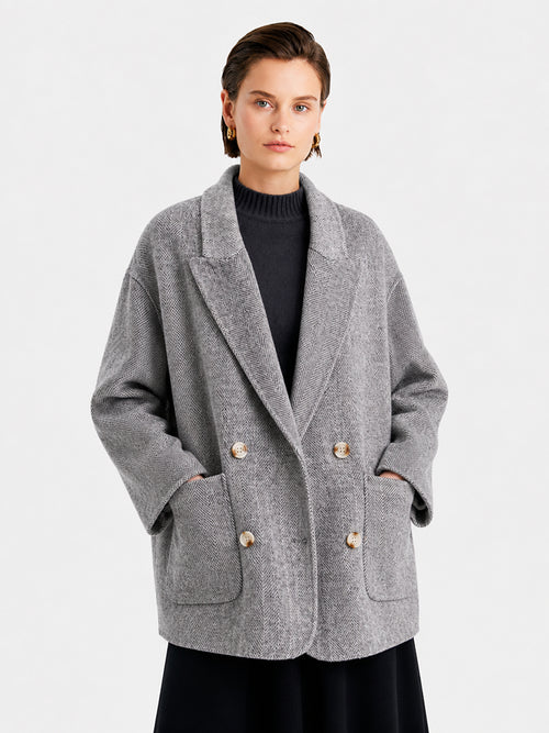 Double-Faced 100% Wool Coat