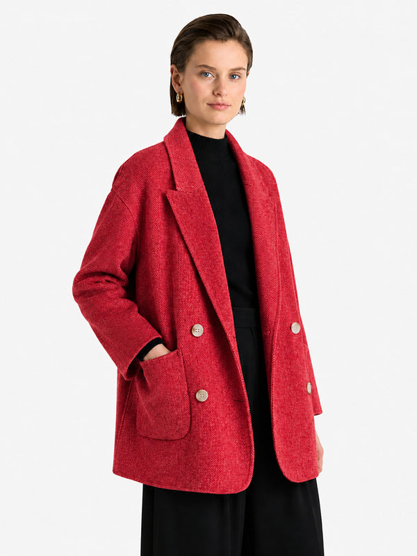 Double-Faced 100% Wool Coat