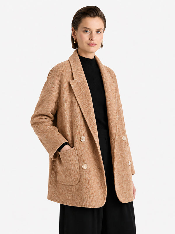 Double-Faced 100% Wool Coat