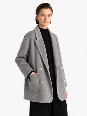 Double-Faced 100% Wool Coat