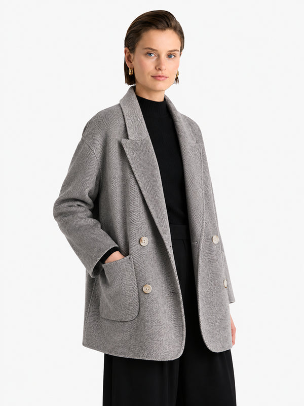 Double-Faced 100% Wool Coat
