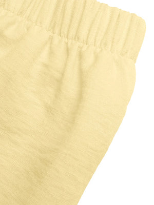 French Chic Linen Look V Neck Peplum Vest Wide Leg Pants Set