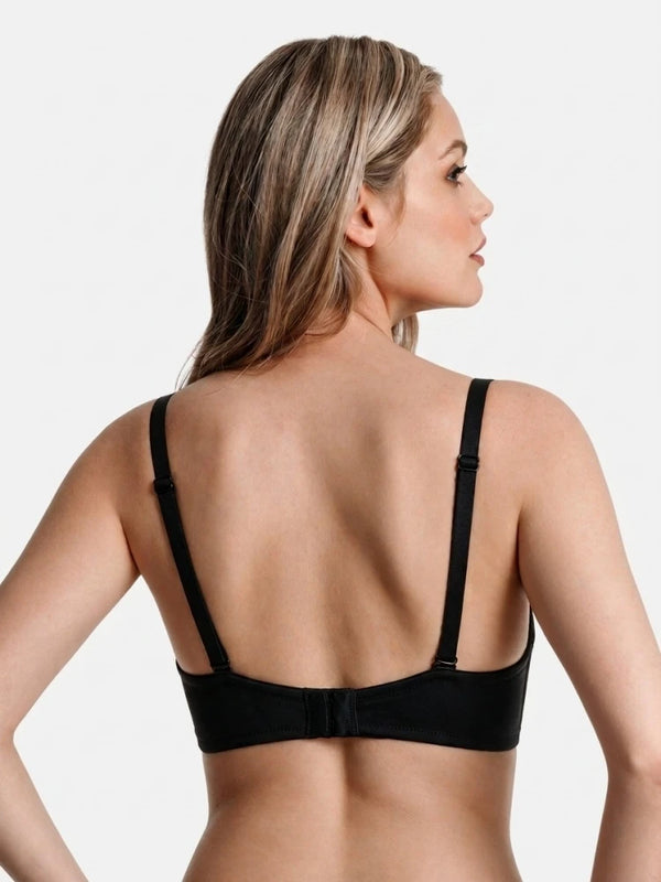 Deep V Push Up T-Shirt Bra – Seamless Padded Everyday Bra with Natural Lift & Comfortable Support