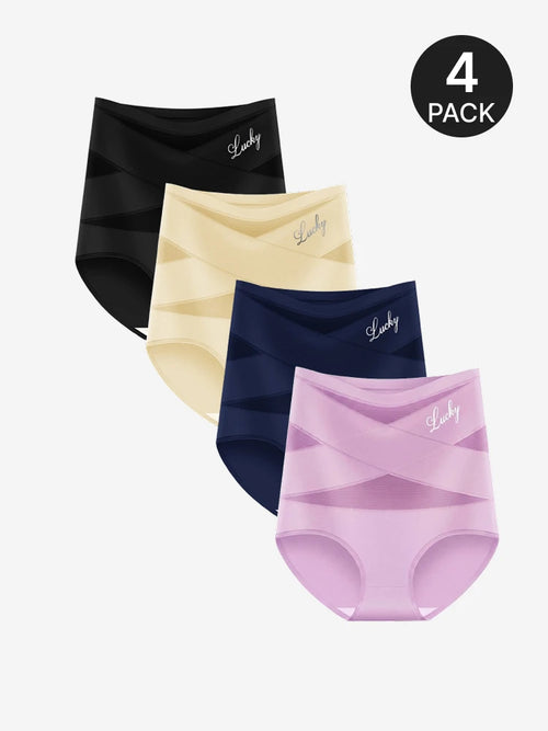 4-Pack High Waist Mesh Thong