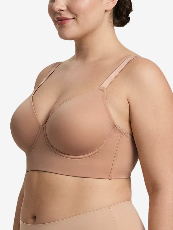 Seamless Supportive Plus Size Full Coverage Lycra Longline Bra