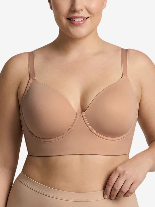 Seamless Supportive Plus Size Full Coverage Lycra Longline Bra