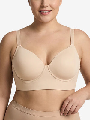 Seamless Supportive Plus Size Full Coverage Lycra Longline Bra