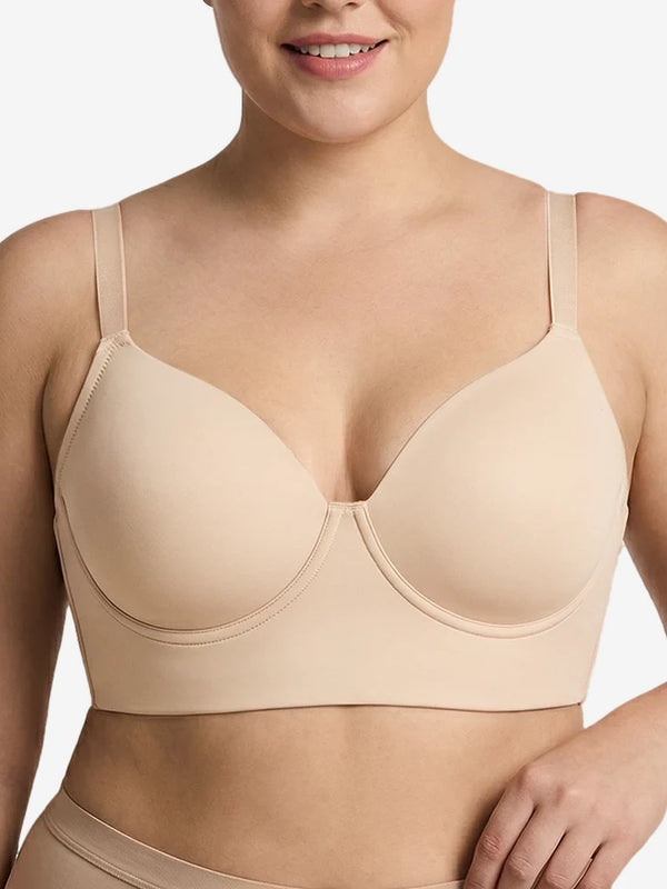 Seamless Supportive Plus Size Full Coverage Lycra Longline Bra