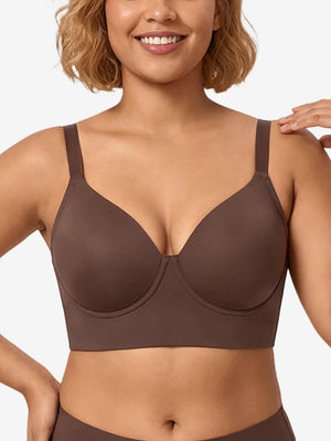 Seamless Supportive Plus Size Full Coverage Lycra Longline Bra