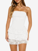 Lace Strapless Mini Dress – Feminine Summer Party Style
