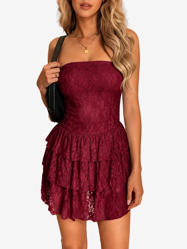 Lace Strapless Mini Dress – Feminine Summer Party Style