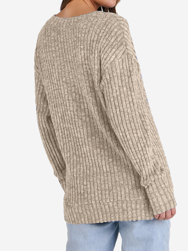 Women's Lightweight V Neck Knit Tunic Top