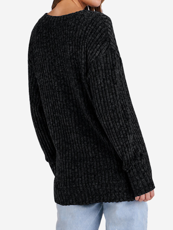 Women's Lightweight V Neck Knit Tunic Top