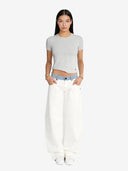 Adjustable Low-Rise Barrel Jeans