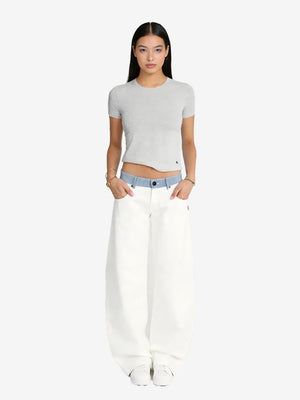 Adjustable Low-Rise Barrel Jeans