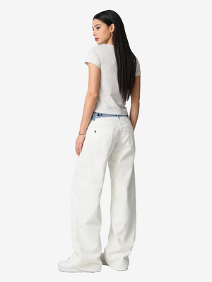 Adjustable Low-Rise Barrel Jeans