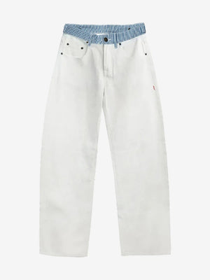 Adjustable Low-Rise Barrel Jeans