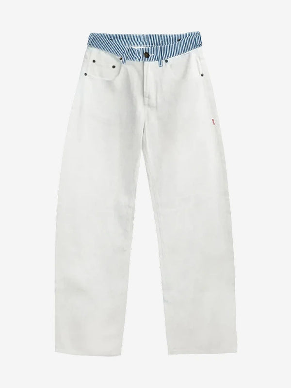 Adjustable Low-Rise Barrel Jeans