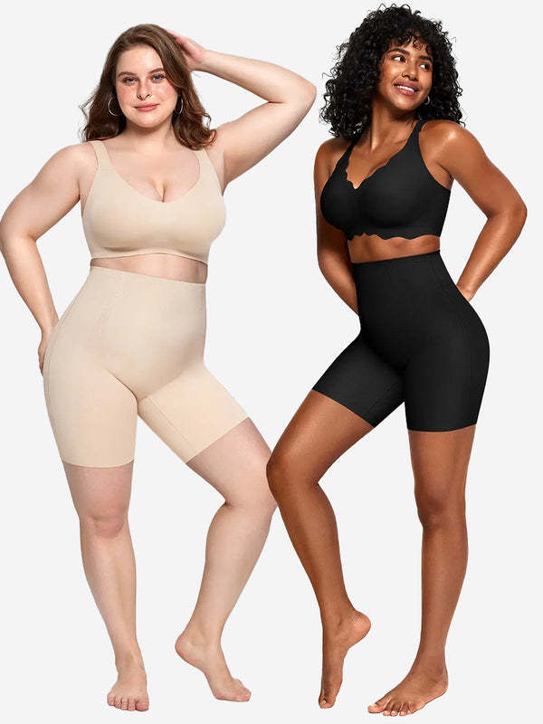 Women’s High-Waisted Shapewear Shorts – Seamless Tummy Control & Butt-Lifting Body Shaper