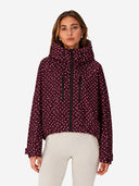 Women's Oversized Waterproof Rain Jacket with Hood & Pleated Hem