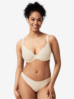 Seamless Mesh Unlined Underwire Minimizer Bra