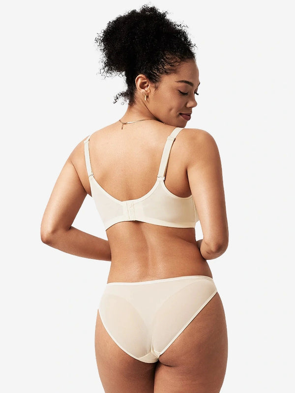 Seamless Mesh Unlined Underwire Minimizer Bra