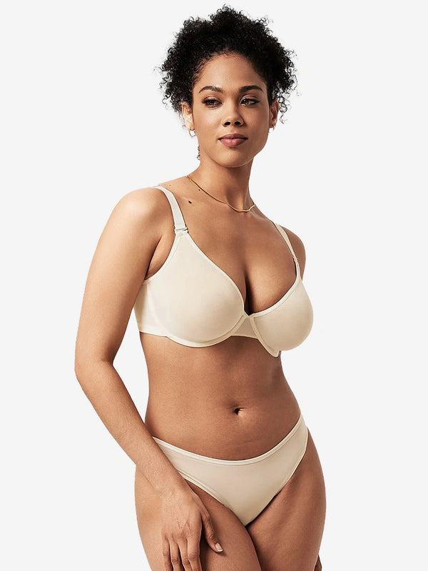Seamless Mesh Unlined Underwire Minimizer Bra