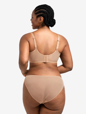 Seamless Mesh Unlined Underwire Minimizer Bra