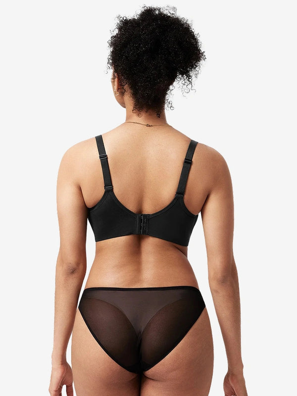 Seamless Mesh Unlined Underwire Minimizer Bra