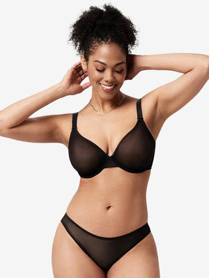 Seamless Mesh Unlined Underwire Minimizer Bra