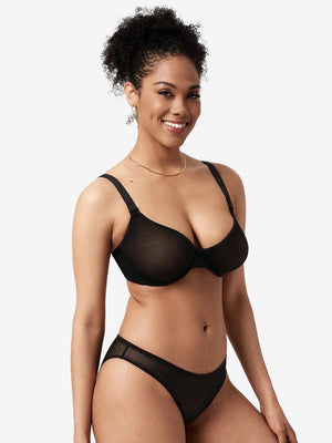 Seamless Mesh Unlined Underwire Minimizer Bra