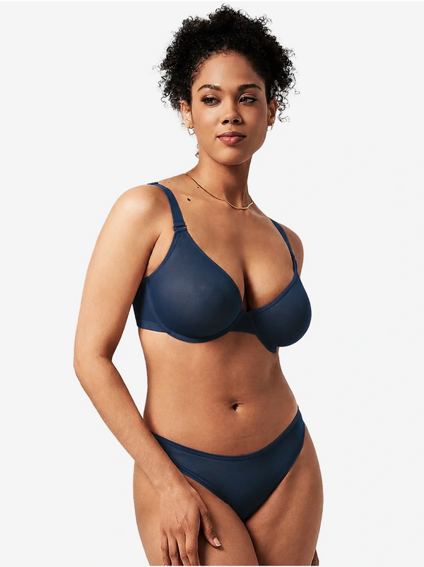 Seamless Mesh Unlined Underwire Minimizer Bra