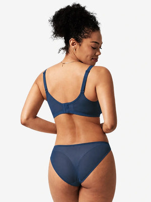 Seamless Mesh Unlined Underwire Minimizer Bra