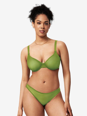 Seamless Mesh Unlined Underwire Minimizer Bra