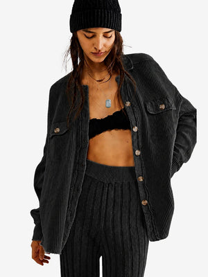 The Cozy Waffle Knit Shacket Top