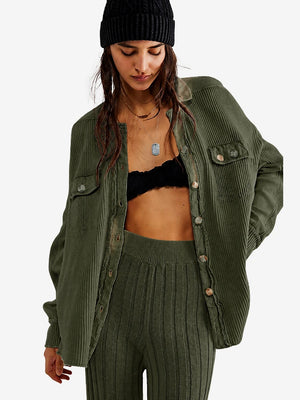 The Cozy Waffle Knit Shacket Top