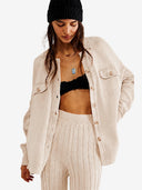 The Cozy Waffle Knit Shacket Top