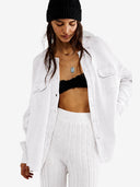 The Cozy Waffle Knit Shacket Top