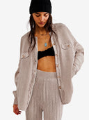 The Cozy Waffle Knit Shacket Top