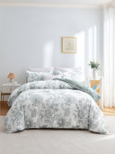 3 Piece Floral Duvet Cover Set with Matching Pillowcases