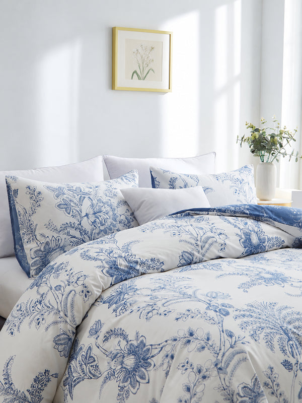 3 Piece Floral Duvet Cover Set with Matching Pillowcases