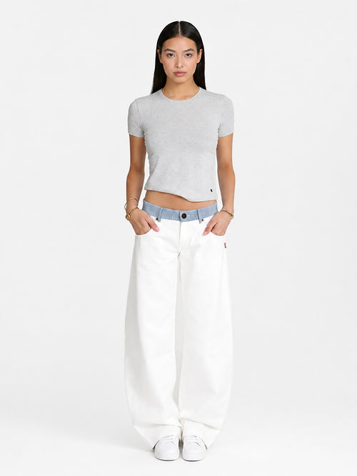Adjustable Low-Rise Barrel Jeans